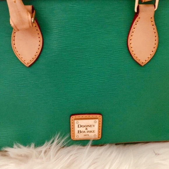 SOLD Dooney & Bourke Textured Leather Zip Satchel - Picture 1 of 8